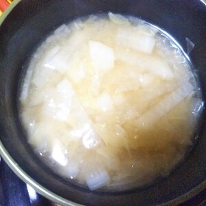 我が家の白菜と大根のお味噌汁